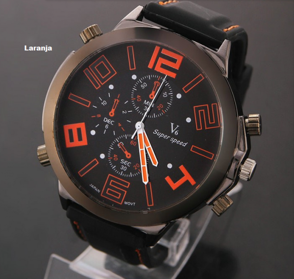 Relógios Masculinos V6 de luxo Sports Watch à prova d'água