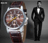 Relógios Masculinos de luxo pulseira de couro Frete Grátis